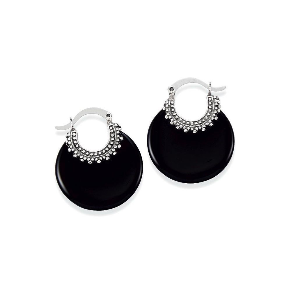 Black hoop Earrings N1648